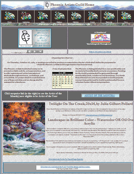 PAG Home Web page