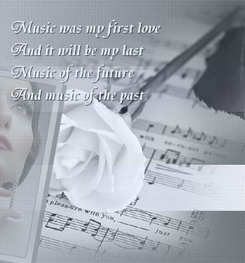 Music First Love Poem graphic