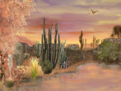 Southwestern Sunsets Painting by Yolanda Martin